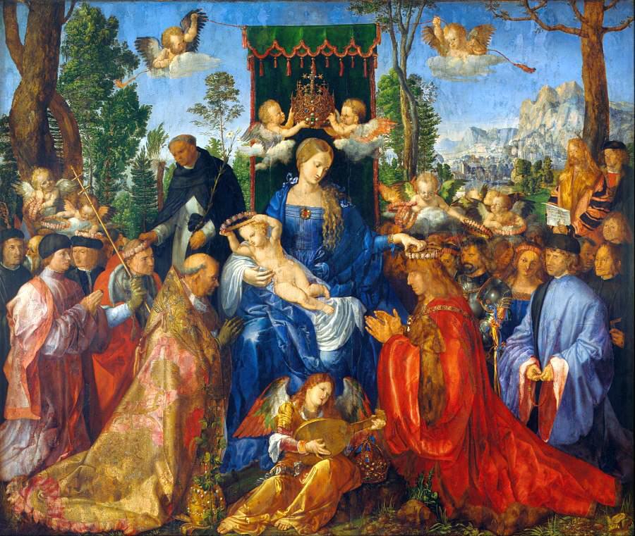 Albrecht Dürer - Gemälde „Das Rosenkranzfest“